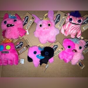 Fuggler Baby Pinkles Keyring Complete Set of 6 Keychain Valentines New